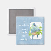 Moeder's Liefde heeft geen woorden Parrot Bird Quo Magneet (Voorkant / Achterkant)