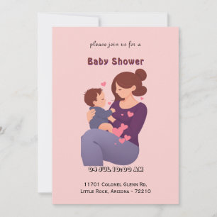 Moeder's liefde met pasgeboren Baby shower Kaart