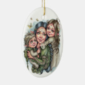Moeder's Liefde Ornament Elven Familie Joy Sprookj (Rechts)