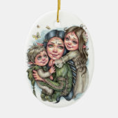 Moeder's Liefde Ornament Elven Familie Joy Sprookj (Voorkant)
