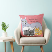 Moeders liefdeskat en Kittens Kussen (Stoel)