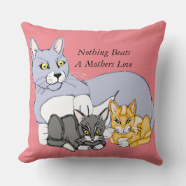 Moeders liefdeskat en Kittens Kussen