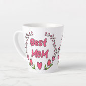 Moeder's Love Blossom - Beste Mam Ooit Latte Mok (Linkerhoek)