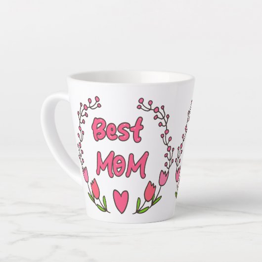 Moeder's Love Blossom - Beste Mam Ooit Latte Mok (Linkerhoek)