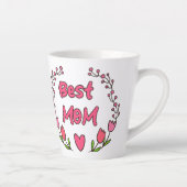 Moeder's Love Blossom - Beste Mam Ooit Latte Mok (Rechts)
