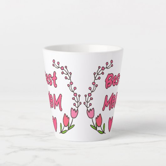 Moeder's Love Blossom - Beste Mam Ooit Latte Mok (Voorkant)