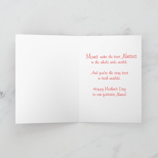 Moeders maken de beste verpleegkundigen - Happy Mo Kaart (Binnen)