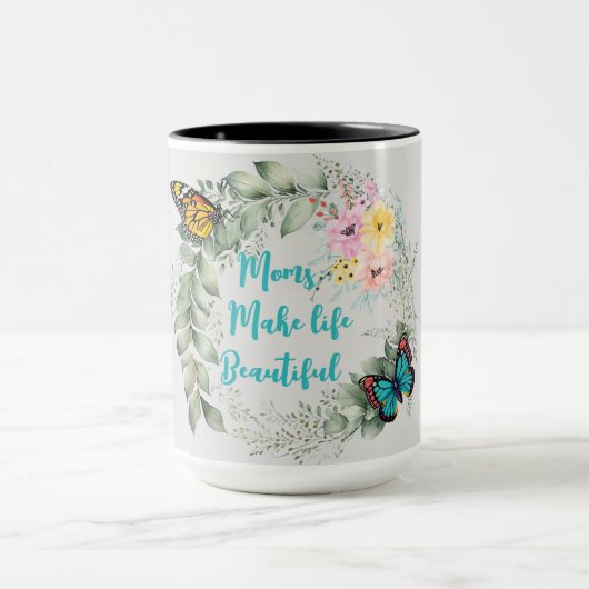 Moeders maken het leven mooi Aangepast Mok (Midden)
