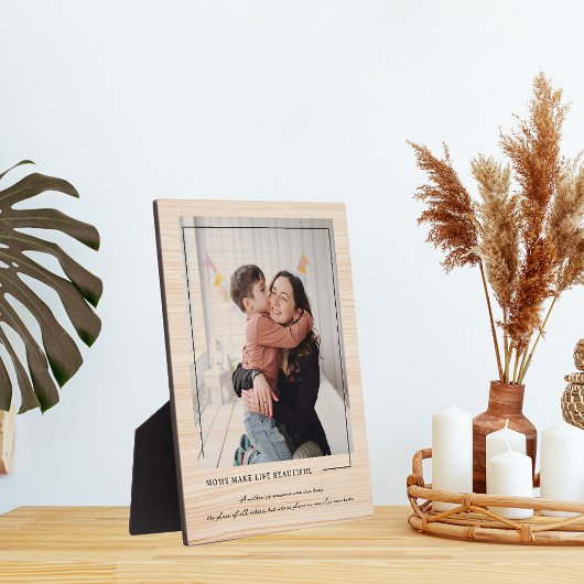 Moeders maken het leven mooi | Aangepaste foto Fotoplaat