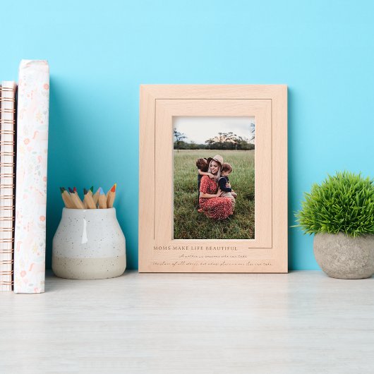 Moeders maken het leven mooi | Modern Gegraveerde Lijstjes