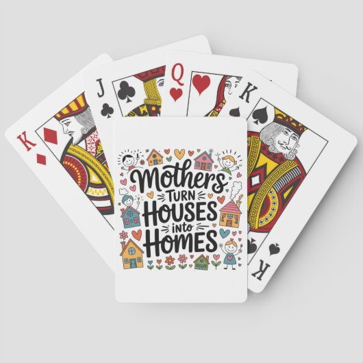 Moeders maken van huizen een thuis pokerkaarten (Achterkant)