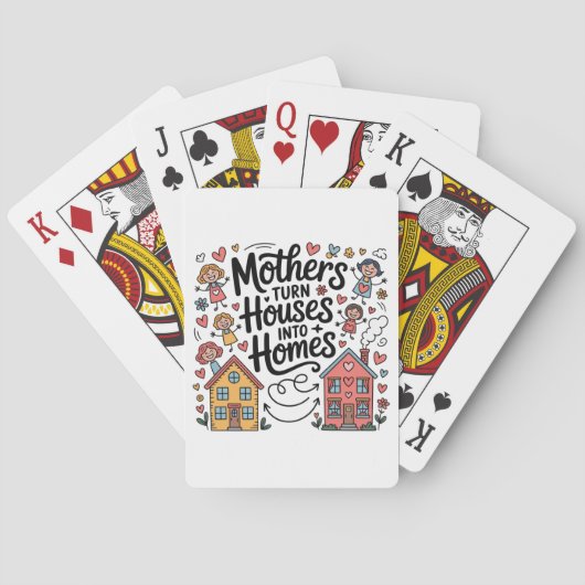 Moeders maken van huizen thuis pokerkaarten (Achterkant)