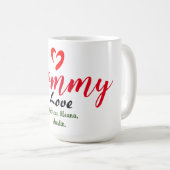 moeders mama kind namen personaliseren koffiemok (Voorkant rechts)