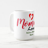 moeders mama kind namen personaliseren koffiemok (Voorkant links)