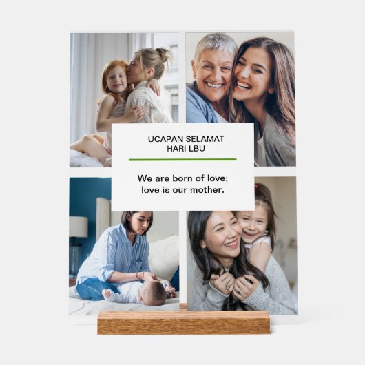 Moeders met baby's Moederdag-quotes Acryl Bord (Voorkant)