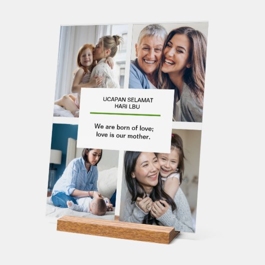 Moeders met baby's Moederdag-quotes Acryl Bord (Hoek)