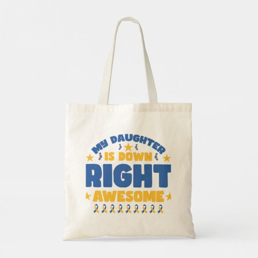 Moeders met downsyndroom dochters Canvas tas (Achterkant)
