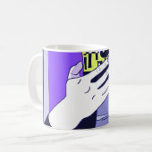 Moeder's Mobile Hands Violet Avocado White Koffiemok (Voorkant links)