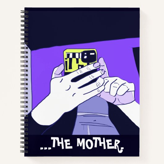 Moeder's Mobile Hands Violet Avocado White Notitieboek (Voorkant)