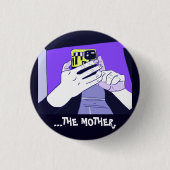 Moeder's Mobile Hands Violet Avocado White Ronde Button 3,2 Cm (Voorkant)