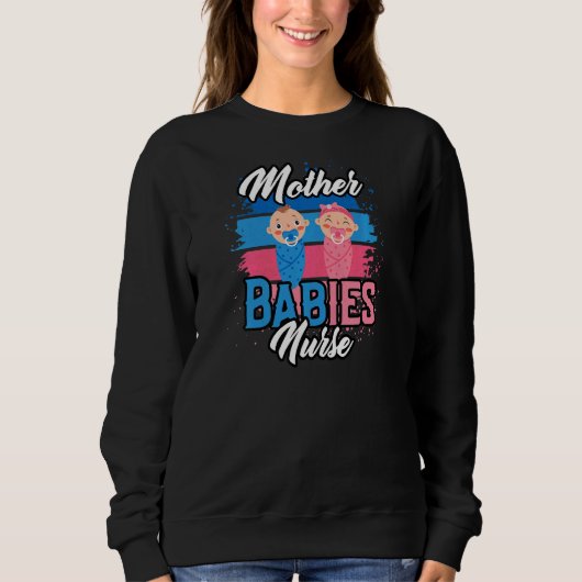 Moeders moeders baby's verpleegster trui (Voorkant)