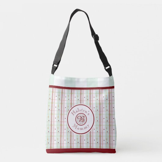 Moeder's Monogram Kinder Essentials Tote - Mint Crossbody Tas (Achterkant)
