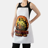 Moeders Monsters Halloween Skelet Pompoen Uil Grie Schort (Insitu)