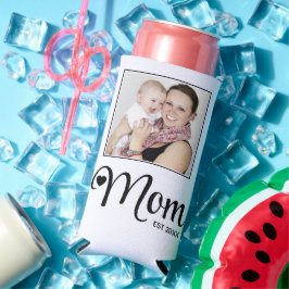 Moeders op maat gemaakte fotocadeau Moeder gevesti Seltzer Blikjeskoeler