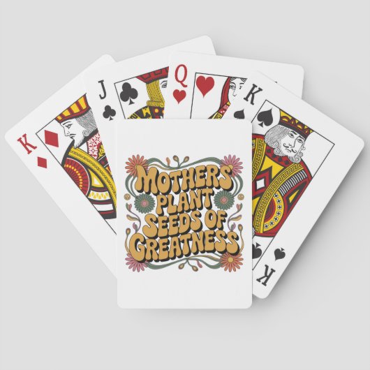 Moeders planten zaden van grootheid pokerkaarten (Achterkant)