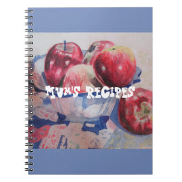 Moeders Recepten Rode Appel fruit Aquarel Notitieb Notitieboek