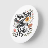 Moeders Schilderen Het Levensdoek Met Hoop Ronde Klok (Hoek)