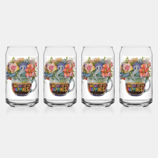 Moeders slok van geluk: moeders slok van geluk: blikvorm glas (Voorkant)