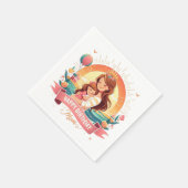 Moeders speciale dag vieren servet (Hoek)