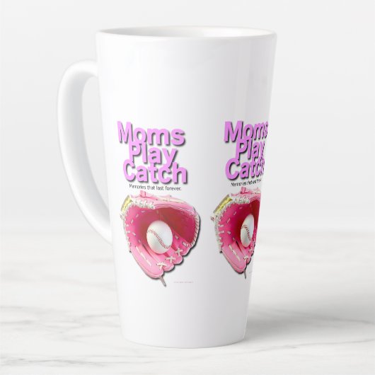 Moeders spelen vangst latte mok (Linkerhoek)