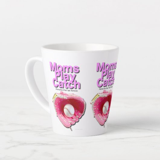 Moeders spelen vangst latte mok (Linkerhoek)