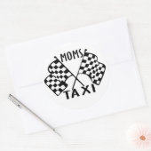Moeders taxi ronde sticker (Envelop)