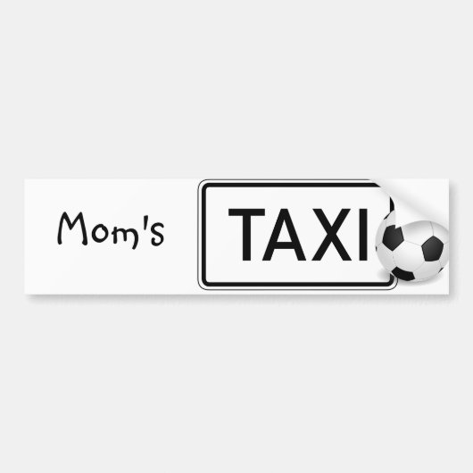 Moeders Taxi/Voetbal bumpersticker (Voorkant)