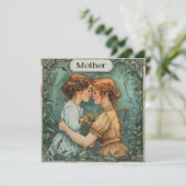 Moeders tedere aanraking: expressieve wensen feestdagenkaart (Staand voorkant)