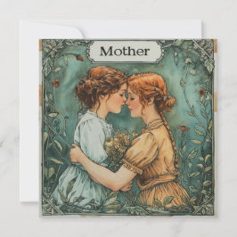 Moeders tedere aanraking: expressieve wensen feestdagenkaart