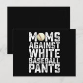 Moeders tegen witte honkbalbroek Moederdag Briefkaart (Voorkant / Achterkant)