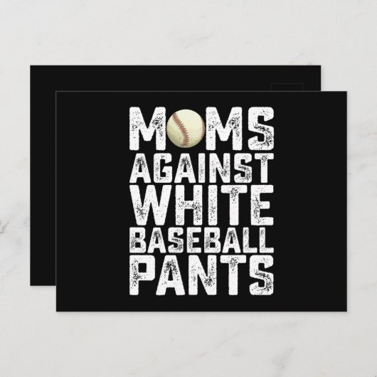 Moeders tegen witte honkbalbroek Moederdag Briefkaart (Voorkant / Achterkant)