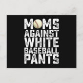 Moeders tegen witte honkbalbroek Moederdag Briefkaart (Voorkant)