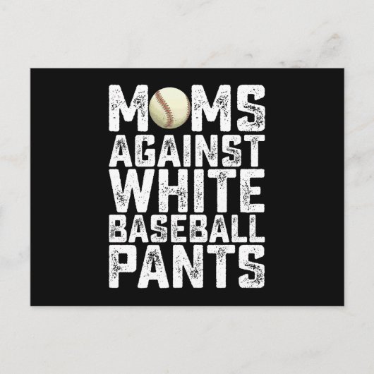 Moeders tegen witte honkbalbroek Moederdag Briefkaart (Voorkant)