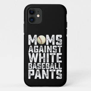 Moeders tegen witte honkbalbroek Moederdag Case-Mate iPhone Case