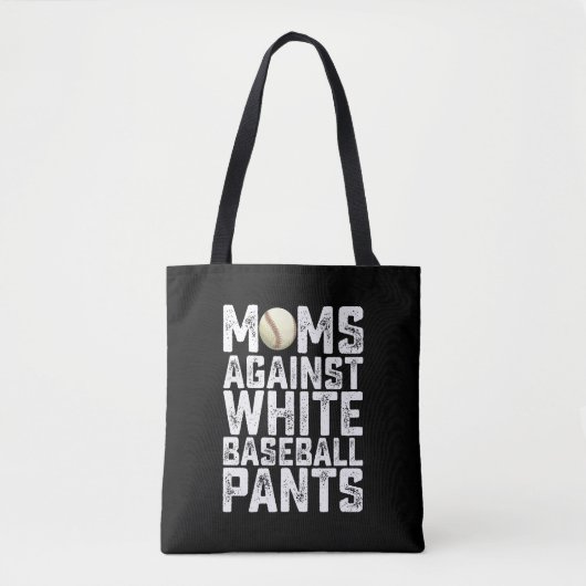 Moeders tegen witte honkbalbroek Moederdag Tote Bag (Voorkant)