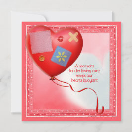 Moeder's TLC Hart Ballonkaart Kaart