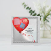 Moeder's TLC Hart Ballonkaart Kaart (Staand voorkant)