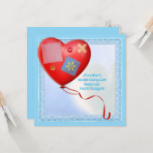 Moeder's TLC Hart Ballonnenkaart Kaart (Voorkant / Achterkant in situ)