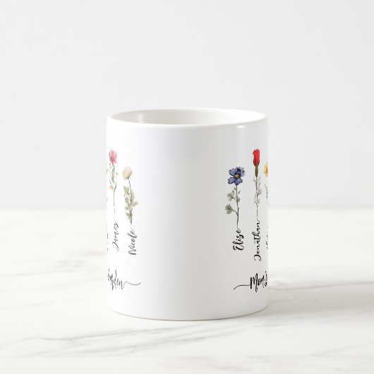 Moeder's tuin gepersonaliseerde naam script Wildbl Koffiemok (Center)