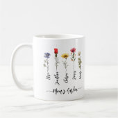 Moeder's tuin gepersonaliseerde naam script Wildbl Koffiemok (Links)